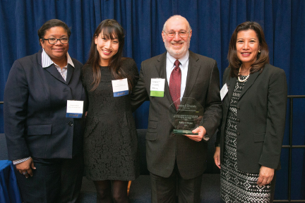 From left, BASF/JDC Executive Director Yolanda Jackson; JDC’s Gloria Chun; award recipient Robert Feyer and California Chief Justice Tani G. Cantil-Sakauye