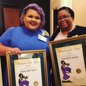 Congrats to our Executive Director Yolanda Jackson, she was just honored today as District 17 Woman of the Year. She is pictured here with District 80 Woman of the Year Ashley Nell Tipton (Season 14 Project Runway Winner).