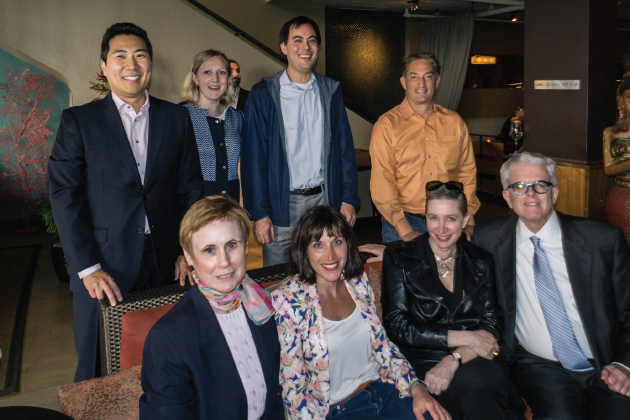 Back row, from left: Charles Jung, Inga Miller, Hanlen Chang and Warren Jackson. Front row, from left, JDC Board Member/Solo and Small Firm Section Co-Chair Carolyn Lee, Laura Drossman, Deirde Von Rock-Ricci and John O’Grady