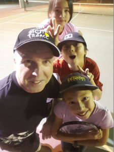 John Carpenter with his kids