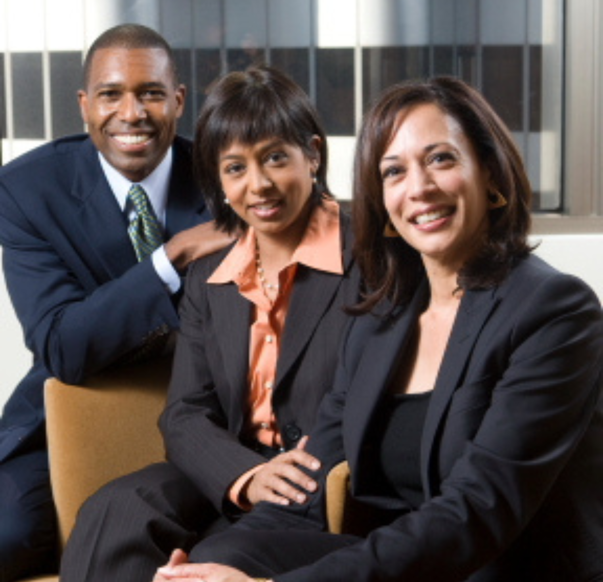 L to R Tony West, Maya Harris, and then SF DA Kamala Harris in 2007